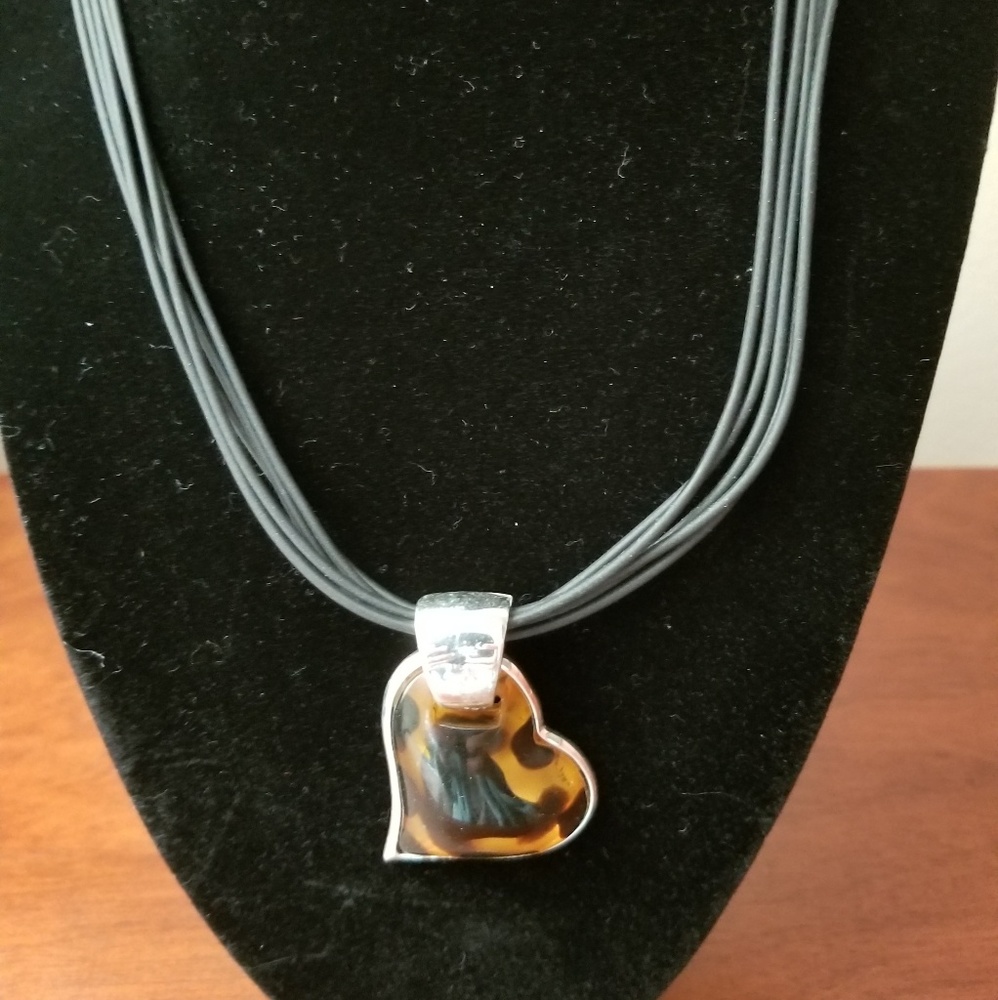 Tigers Eye Heart Necklace